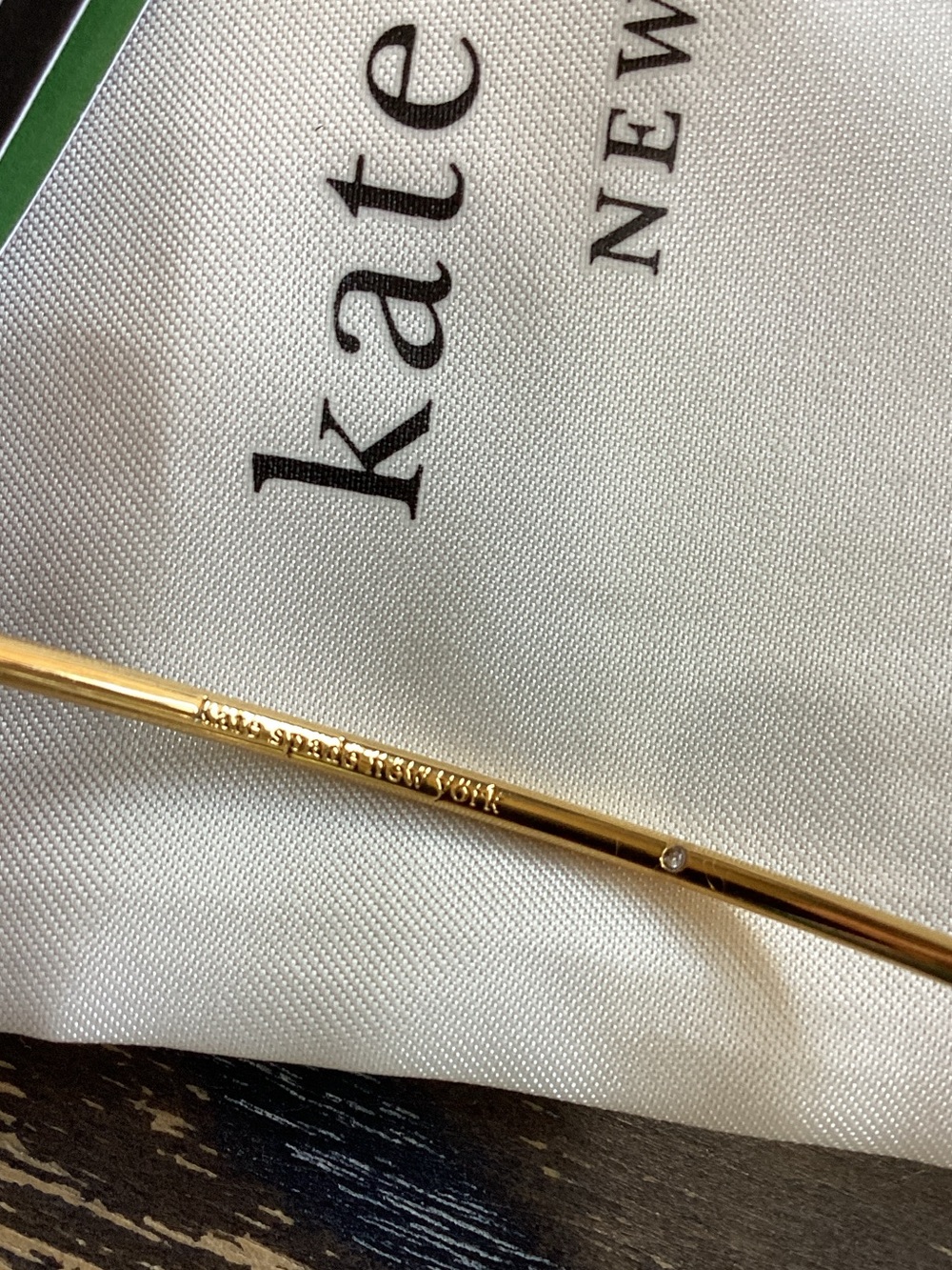 Kate Spade New York Spade Flower Pearl Gold Cuff Bracelet - Picture 3 of 4